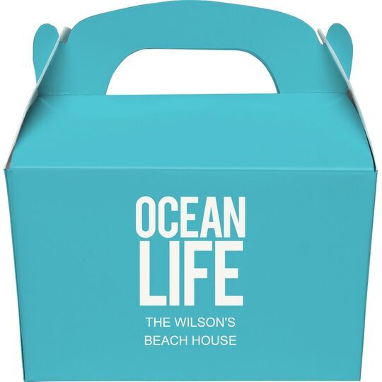 Ocean Life Gable Favor Boxes
